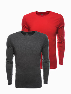 Ombre Ombre Longsleeve Z43 Czerwony Regular Fit