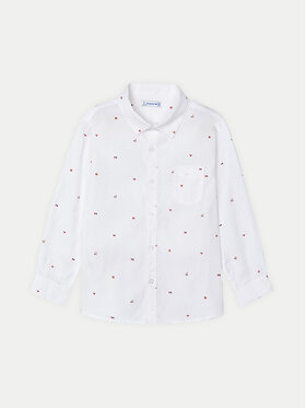 Mayoral Mayoral Риза 4110 Бял Regular Fit