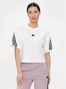 adidas adidas Tricou Future Icons 3-Stripes IV5270 Alb Relaxed Fit
