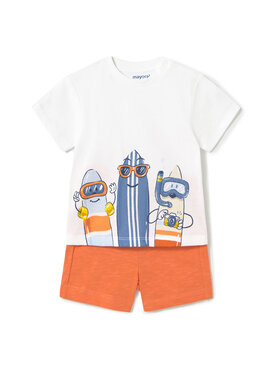 Mayoral Mayoral Set T-Shirt und Shorts 1656 Orange Regular Fit