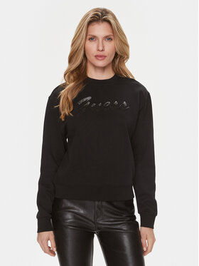 Guess Guess Mikina W3BQ12 KBKM0 Černá Regular Fit