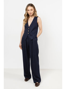 Awama Awama Spodnie damskie A725 Granatowy Basic Fit