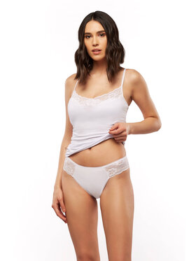 Uniconf Uniconf Bluzka MF98-ALB Biały Feminine Fit
