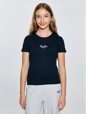 BIG STAR BIG STAR T-Shirt TOMSA Granatowy Slim Fit