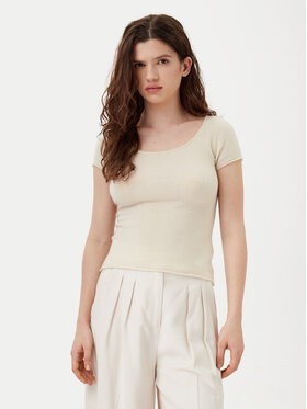 American Vintage American Vintage Bluse Raxow RAX18CH24 Beige Slim Fit