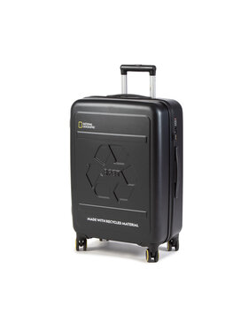 National Geographic National Geographic Közepes keményfedelű bőrönd Medium Trolley N205HA.60.06 Fekete