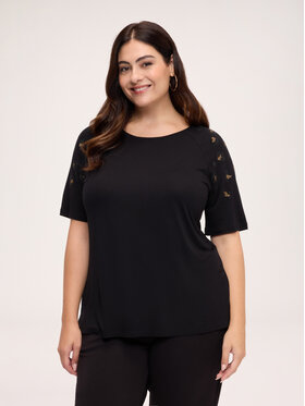 Fiorella Rubino Fiorella Rubino T-Shirt G00KL009617N033 Czarny Regular Fit