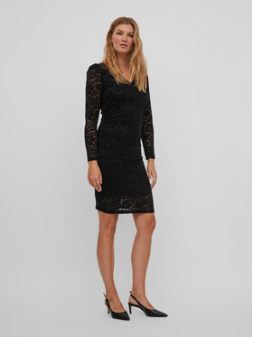 Vila Vila Kokteilinė suknelė Beaut 14079244 Juoda Slim Fit
