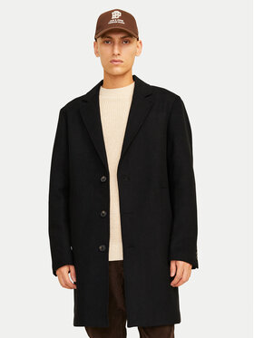 Jack&Jones Jack&Jones Gyapjú kabát Harris 12263845 Fekete Regular Fit