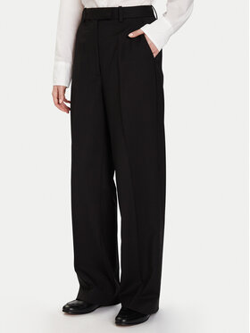 Tommy Hilfiger Tommy Hilfiger Kalhoty z materiálu Timeless WW0WW48362 Černá Straight Fit