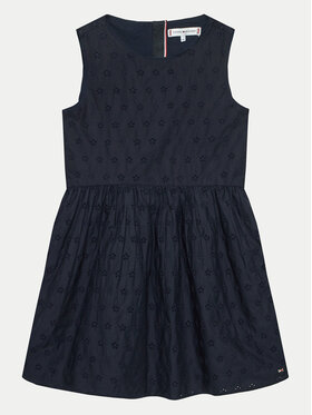 Tommy Hilfiger Tommy Hilfiger Rochie de vară Anglaise KG0KG07931 D Bleumarin Regular Fit