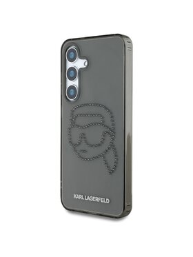 KARL LAGERFELD KARL LAGERFELD Etui na telefon Rhinestones Karl Head Logo Czarny