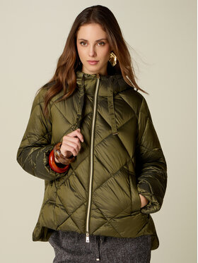 Oltre Oltre Giubbotto piumino F040R001543N035 Verde Over Fit