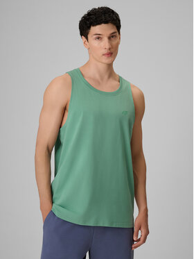 4F 4F Tank top BASIC 5 Turkusowy Regular Fit