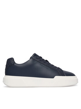 Calvin Klein Calvin Klein Sneakersy Chunky Cupsole Laceup Lth Bt Aop HM0HM02070 Granatowy
