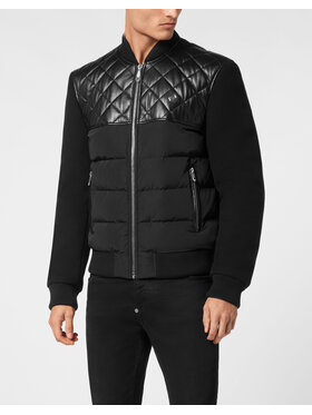 PHILIPP PLEIN PHILIPP PLEIN Kurtka skórzana 21121 Czarny Regular Fit