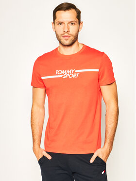 Tommy Sport Marškinėliai Core Chest Graphic S20S200444 Raudona Regular Fit