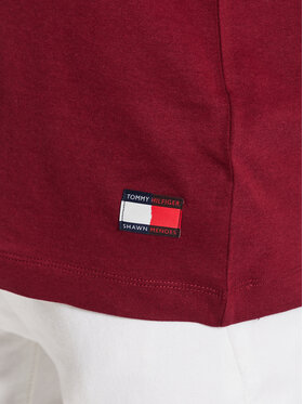 Tommy Hilfiger Majica Archive MW0MW31189 Bordo Rdeča Relaxed Fit