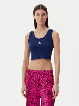 adidas adidas Top Essentials Small Logo JC5939 Granatowy Slim Fit