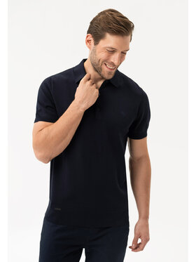 Volcano Volcano Polo O-MORO Granatowy Regular Fit