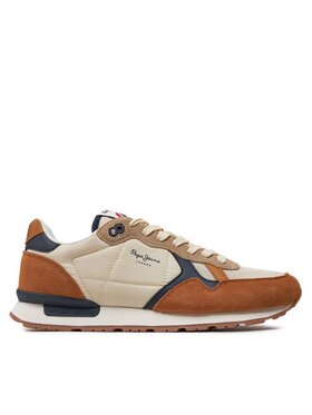 Pepe Jeans Pepe Jeans Sneakersy Brit Mix M PMS40006 Hnedá