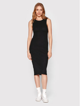 Americanos Americanos Rochie tricotată Barbuda Negru Skinny Fit