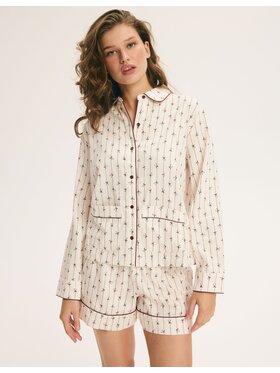 Esotiq Esotiq Pyžamo 46124 Bílá Regular Fit