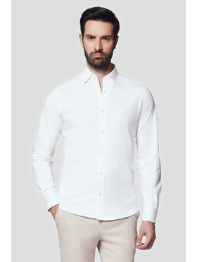 Lancerto Lancerto Koszula Henley KO073124000011 Biały Slim Fit