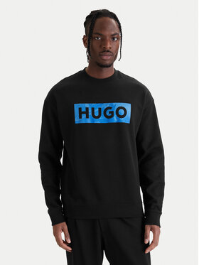 HUGO HUGO Pulóver Nixalien 50560053 Fekete Regular Fit