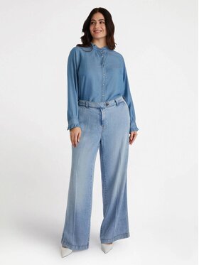 Fiorella Rubino Fiorella Rubino Jeansy P559T104790N004 Turkusowy Over Fit