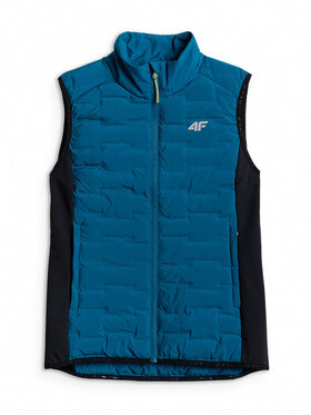 4F 4F Kamizelka TREKKING Turkusowy Slim Fit