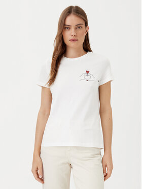 Vero Moda Vero Moda T-Shirt Viva 10322077 Bílá Regular Fit