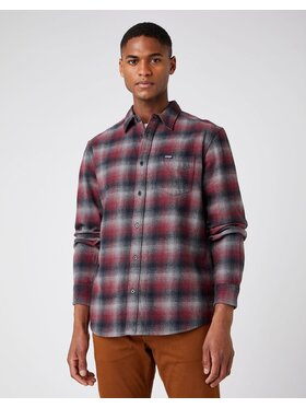 Wrangler Wrangler Camicia LS 1PKT SHIRT Rosso Regular Fit