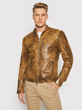 Imperial Imperial Kurtka z imitacji skóry U3025391 Brązowy Regular Fit
