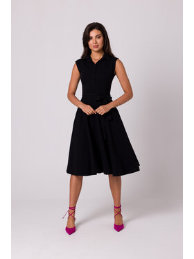 BeWear BeWear Sukienka codzienna B261 Czarny Regular Fit