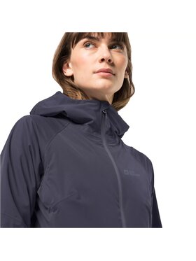 Jack Wolfskin Jack Wolfskin Kurtka przeciwdeszczowa 1115121_1388 Szary Regular Fit