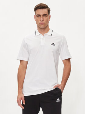 adidas adidas Tricou polo Essentials Piqué Small Logo Polo Shirt IC9315 Alb Regular Fit