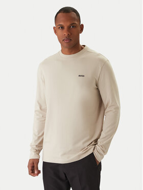 BOSS BOSS Тениска с дълъг ръкав 50506365 Бежов Regular Fit