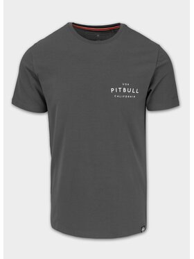 PITBULL PITBULL T-Shirt Koszulka męska Slim Fit USA CAL XL Szary Regular Fit