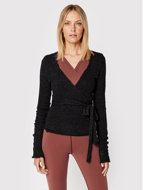 Deha Deha Kardigán Crossover A00180 Čierna Regular Fit