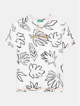 United Colors Of Benetton United Colors Of Benetton T-shirt 34D3G109I Bijela Regular Fit