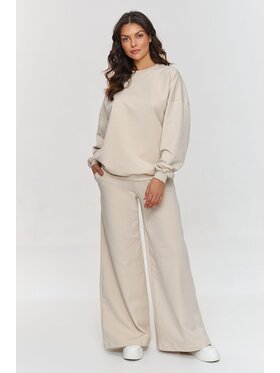 Makadamia Makadamia Dres M863 Beżowy Oversize