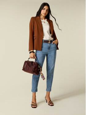 Oltre Oltre Jeansy P579R409441N024 Turkusowy Skin Fit