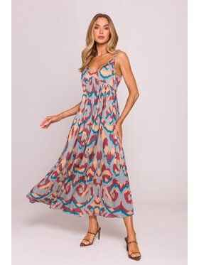 Made of Emotion Made of Emotion Sukienka letnia M868 Kolorowy Beachy Fit