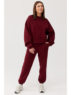 Lunedi Lunedi Spodnie dresowe Cozy Bordowy Regular Fit
