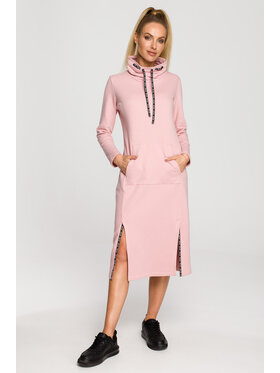Made of Emotion Made of Emotion Každodenné šaty M688 Ružová Regular Fit