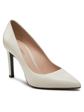 Calvin Klein Štikle Heel Pump 90 Lth HW0HW02110 Écru