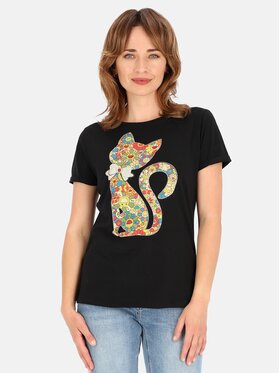 Perso Perso T-Shirt TCE245036F Czarny Regular Fit