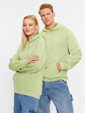 Converse Converse Džemperis Standard Fit Left Chest Star Chev Emb Hoodie Bb 10024509-A22 Žalia Regular Fit