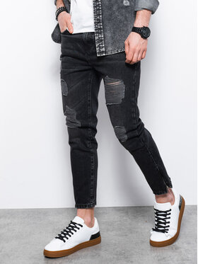 Ombre Ombre Jeansy P1028 Černá Regular Fit